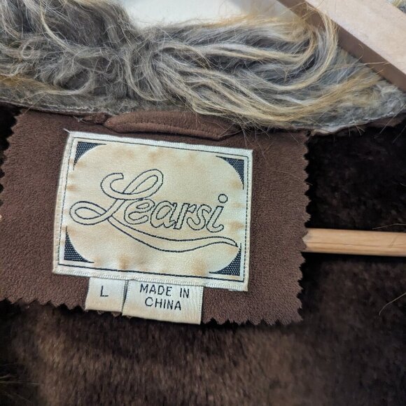 Vintage Penny Lane Learsi Jacket Afghan Fur Leather Embroidered Festival Boho - Picture 3 of 11